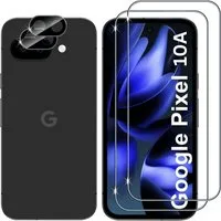 SmartUP Displayschutzglas 2X Schutzglas für Google Pixel 10A Display Kamera Panzerfolie Full 9H für Google Pixel 10A, kompletter Rundumschutz