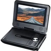 Reflexion DVD7002N Portabler DVD-Player (Eingebauter Akku, AV-IN, AV-Out, USB, SD-Slot, 12V Auto-Adapter)