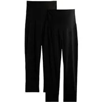 bonprix Umstandsleggings (Packung, 2-tlg) Leggings, aus Baumwolle mit Elasthan, Skinny Fit, Capri-Länge