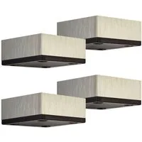 SO-TECH® Möbelfuß 4er Set MOTEL 65 x 65 mm Höhe: 25-35 mm, Höhe 25 mm, Edelstahloptik