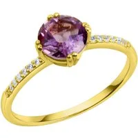Firetti Fingerring Schmuck Geschenk Silber 925 Damenring Ring, mit Citrin oder Amethyst und Zirkonia (synth)