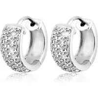 Elli Paar Creolen Paar Creolen Elegant 925 Silber, mit Kristallen von Swarovski®