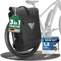 MIVELO Fahrradtasche 3in1 Gepäckträgertasche, Rucksack für Fahrrad Gepäckträger wasserdicht, 20L Volumen