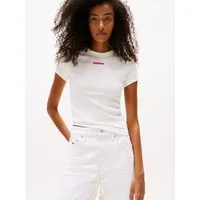 Tommy Jeans Kurzarmshirt TJW SLIM SCRIPT LABEL SS TEE EXT