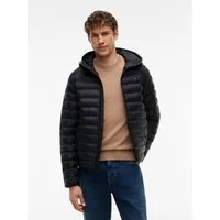 Tommy Hilfiger Steppjacke PACKABLE RECYCLED HOODED sportive Kapuze mit Global Stripe