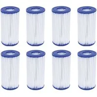 Bestway Pool-Filterkartusche 8er Set Bestway Filterkartusche Gr. III Pumpenfilter Poolfilter