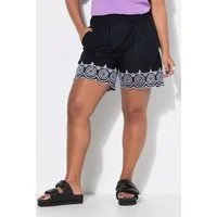 Studio Untold Shorts Shorts wide Legs weiße Stickerei