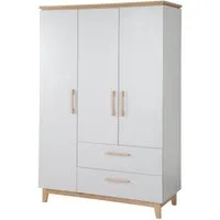 roba® Kleiderschrank Caro Drehtürenschrank, 3-türig, 2 Schubladen, mit Soft Close-Technik