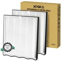 KNKA PRO Luftreiniger APH4000 HEPA Ersatzfilter, für 120 m² Räume, HEPA-Filter Fängt effektiv Haare und Staub