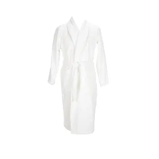 ARTG - Morgenmantel für Herren/Damen Unisex, Schalkragen (Weiß)