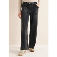 CECIL Loose-fit-Jeans in grauer Waschung