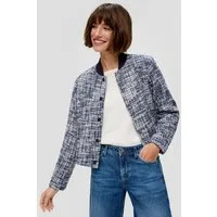 s.Oliver Funktionsjacke (1, 1-St) stilvolle Jacke mit Boucléoptik und Metallic-Garn