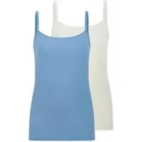 Schiesser Unterhemd Modal Essentials (2er Pack) Spaghetti-Träger, Single Jersey, temperaturausgleichend