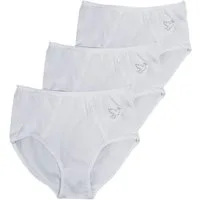 Toker Collection® Hüftslip Hipster "Sabrina" mit Glitzerapplikation 3 Stück (Packung, 3er Pack) Kontrastnähte im Vorderteil
