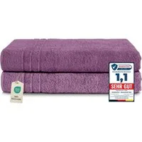 Komfortec Saunatuch Frotte aus 100% Baumwolle, Frottee (Packung, 2-St), 80x200 Saunatücher set XXL, Weich, Schnelltrocknend