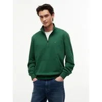 Tommy Hilfiger Sweatshirt ESSENTIAL TERRY NEW 1/4 ZIP Quarter-Zip aus Terry mit Flag
