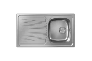 Hansgrohe Einbauspüle S210-A342 86 Abtropffl. manuelle Ablaufgarnitur Edelstahl, 43372800 43372800