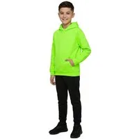 AWDIS Hoodie Kinder NEON Hoodie leuchtende Farben grün orange gelb pink mit Kapuze