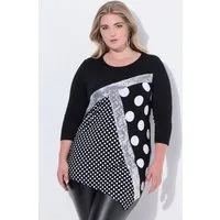 MIAMODA T-Shirt T-Shirt Classic Fit Ziersteinchen Mustermix