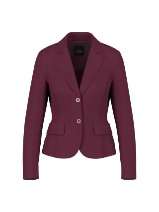 Marc Cain Additions - Taillierter Stretch-Blazer mit Klappen winetasting - Gr. - 38