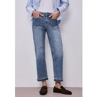 STREET ONE Straight-Jeans Style Amalia mit Saumdetail