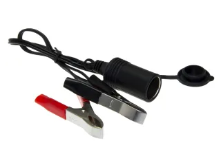 KFZ Boot Einbau Steckdose 12V Kabel Zigarettenanzünder inkl. Klemmen Batterie