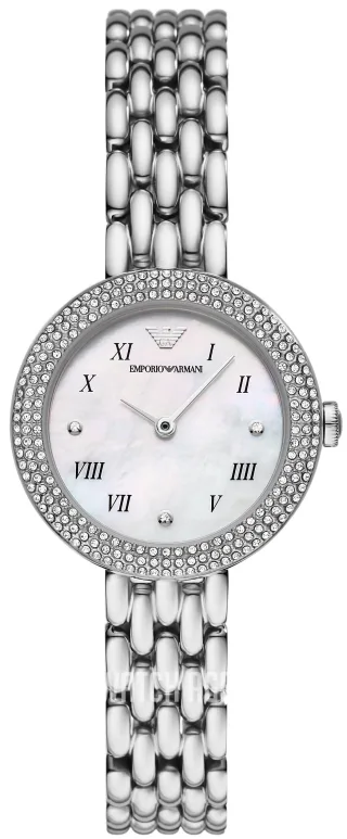 Emporio Armani Rosa Silber Damen Armbanduhr AR11354