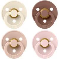 BIBS Schnuller Colour Kirschform Beruhigungssauger im 4er Pack, Harmonische Farben Bibs Colour im praktischen 4er Pack