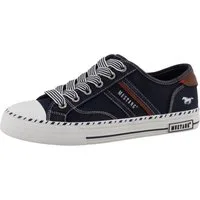 Mustang Shoes Magdalena Slip-On Sneaker Slipper, Halbschuh mit Kontrastbesatz und Logoschriftzügen