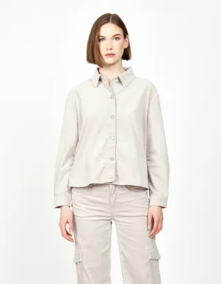 GANG Damen Jacken 94NORI SHIRT - oversized fit silver grey