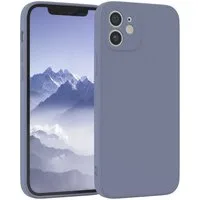 EAZY CASE Handyhülle für Apple iPhone 12 Hülle Silikon 6,1 Zoll, Silikon Schutzhülle mit Kameraschutz Matt Back Cover Soft Eis Blau
