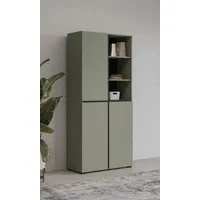 OTTO home Schuhschrank Cross, Höhe 183,5cm, modernes griffloses Schuhregal mit 3 Türen Hochschrank mit viel Stauraum, Platz für ca. 24 Paar Schuhe