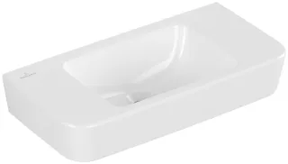 Villeroy & Boch O.novo Handwaschbecken Compact, 500 x 250 x 145 mm, Weiß Alpin AntiBac CeramicPlus, 434253T2