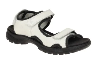 Ecco 221203 HIKE Damen Sandale wei? - White Comfort-Fu?bett & flexibel
