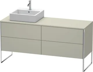 Duravit XSquare Konsolenwaschtischunterbau bodenstehend Taupe Seidenmatt 1600x548x778 mm - XS4924L60 XS4924L6060