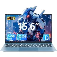 MENGHU 15,6 Zoll FHD IPS Laptop 16GB RAM 1TB SSD Windows 11 WiFi 6 LAN Notebook (Intel® Core™ i3-10100Y, Intel® UHD Graphics, 16 GB, 1024 GB SSD)