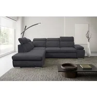 WERK2 Ecksofa Alicante 280 x 230 cm Cord L-Form, modern und bequem, Cord, L-Form, XXL, Schlaffunktion, Bettkasten
