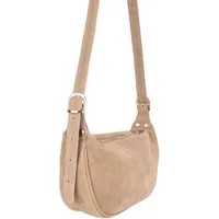 MIRROSI Umhängetasche Damen Crossbody Bag, Wildleder Echtleder Made In Italy, Mittelgroße Damen Tasche 26x16x10cm