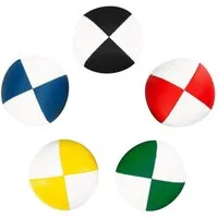 Diabolo Freizeitsport Jonglierball 3er & 5er Set, Jonglierbälle vierfarbig und zweifarbig (Balljonglage Set Zweifarbig - Weiche Lernbälle für Einsteiger, 5-St., Koordinationsbälle 5 Stück - Softbälle zum Jonglieren Lernen), Juggling Balls 67 mm - Pro