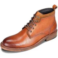 Allthemen Schnürstiefelette Herren Stiefeletten aus Rindsleder Klassische Schnürboots für Männer