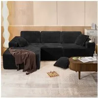 Aivermeil Sofa Modernes Modulares Wolkensofa 282cm L-Form, Bodensofa, Ecksofa 3–4 Sitzer ohne Montage für Wohn- und Schlafzimmer