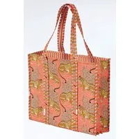 Himalaya Clothing Strandtasche Handtasche Damen groß mit lebendigem Muster und großzügigem Stauraum, Gesteppter Shopper mit integrierter kleiner Innentasche Motiv Leopard