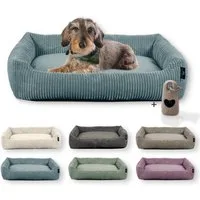Rohrschneider Tierbett Hundebett Hundekorb Cordstoff, inkl. Gassibeutel