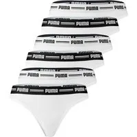 PUMA BODYWEAR String Soft Cotton Modal (Set) Webgummibund, Logo, 6er Pack