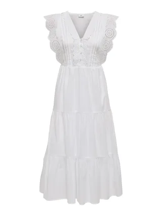 JDY - JDYSARA S/L LACE DRESS WVN Bright White - Gr. - M