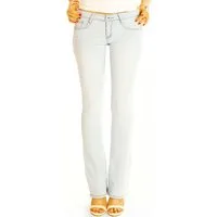 be styled Bootcut-Jeans Hüftjeans Bootcut Jeans - Low Waist Stretch - Damen - j4p-1-dunkelblau mit Stretch-Anteil