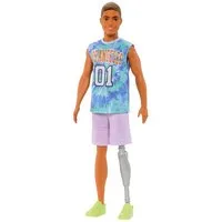 Mattel® Anziehpuppe Mattel HJT11 - Barbie Fashionista Ken-Puppe mit Prothese im Sport-Look