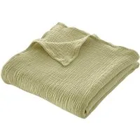 Wohndecke HEVIN, LeGer Home by Lena Gercke, Tagesdecke im Baumwoll-Crinkle-Effekt, Musselin, Kuscheldecke