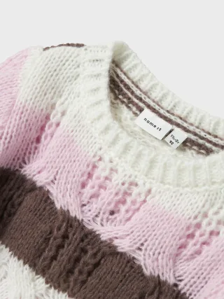 NAME IT - NMFNIBO LS KNIT peppercorn - Gr. - 92