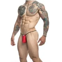 Justin + Simon String Classic G-String Bade-String - rot (1-St) glänzend
